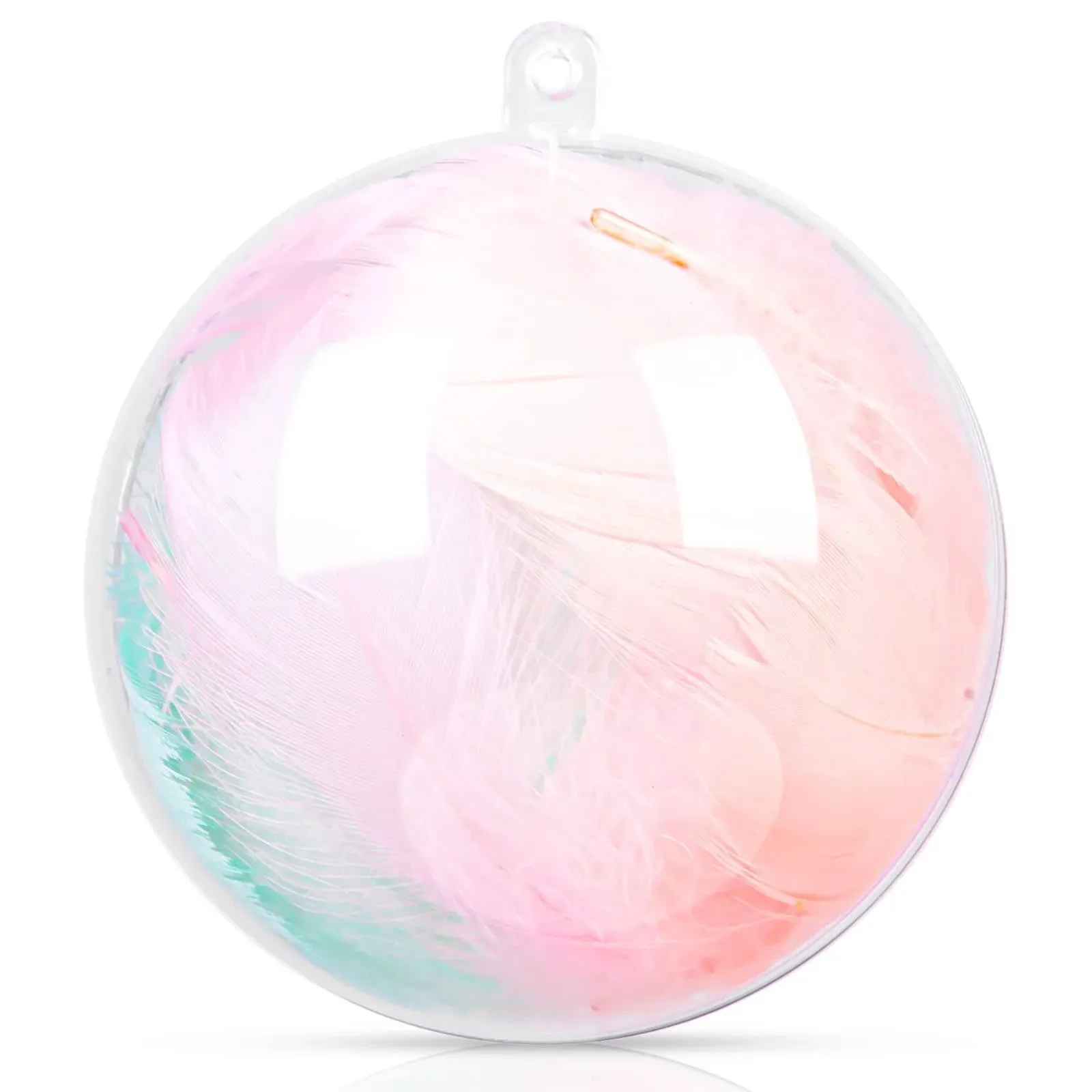 20pcs 80mm Clear Plastic Fillable Ornament Balls