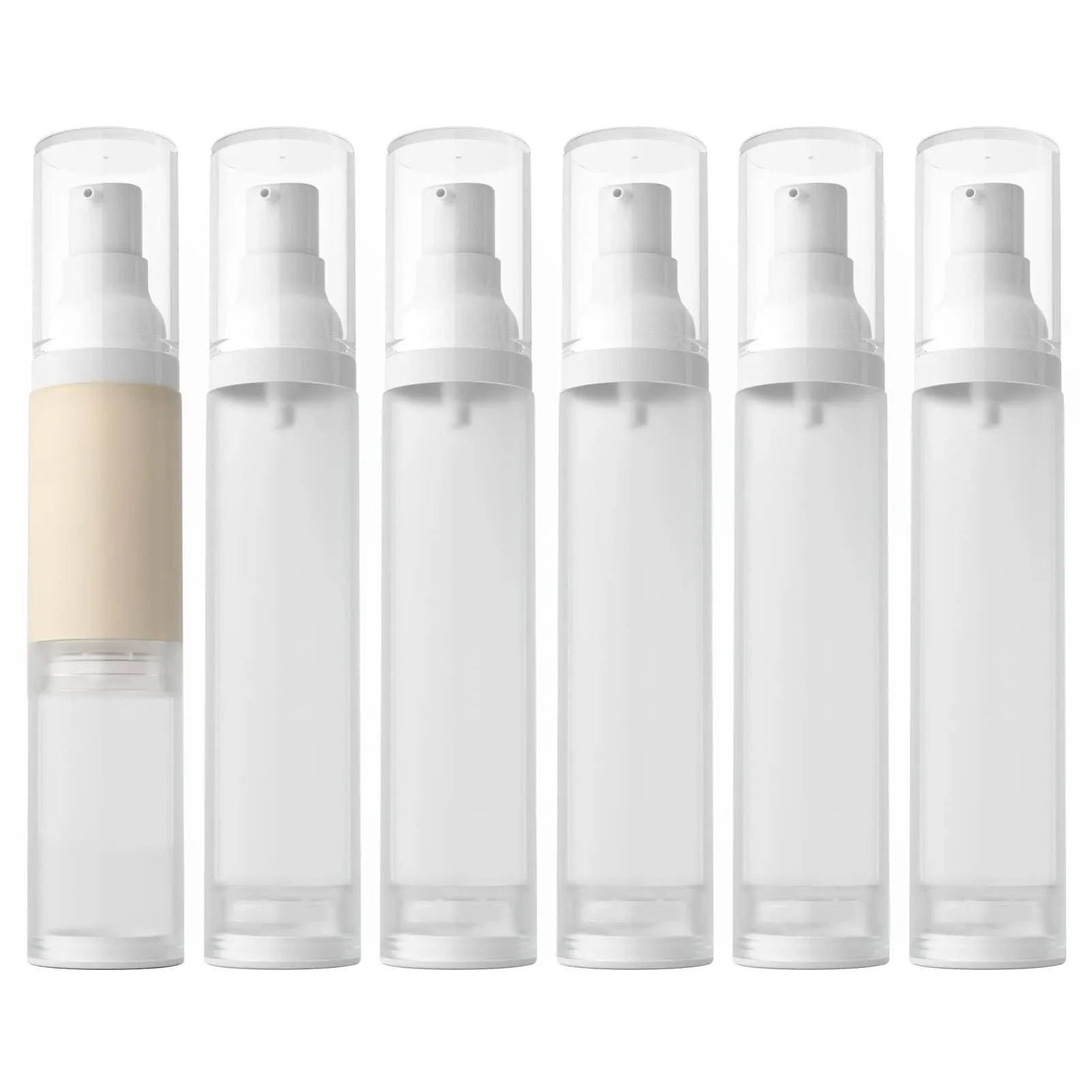 Longway Airless Cosmetic Cream Pump Bottle Travel Size Dispenser Refillable ...