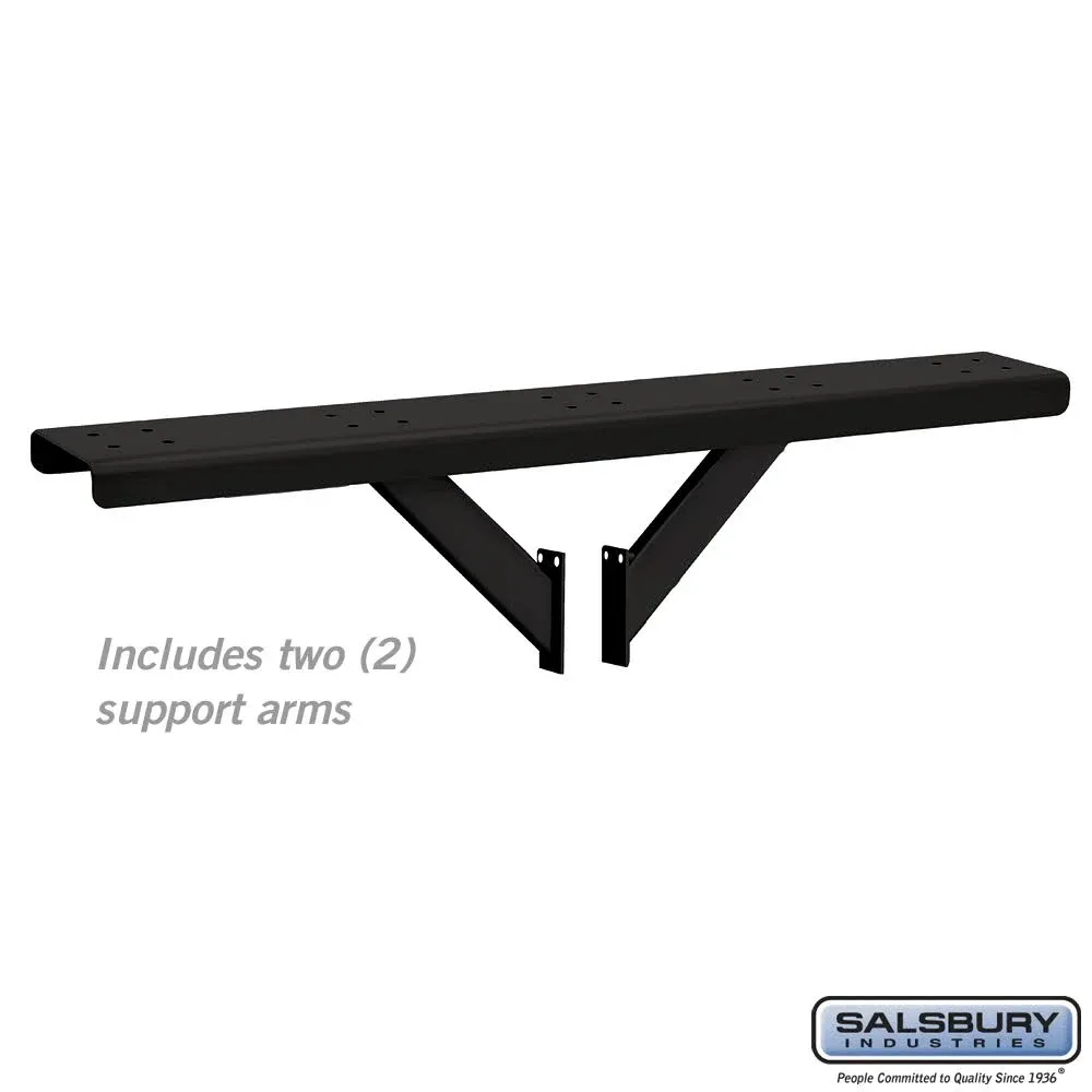 Spreader - 5 Wide with 2 Supporting Arms - for Rural Mailboxes - Black