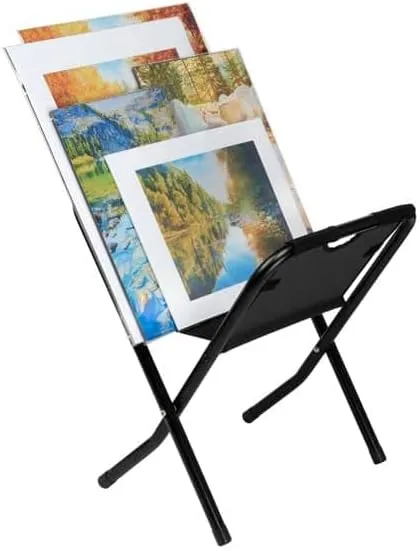 Creative Mark Medium Canvas Print Rack - Portable Folding Display for Posters, Artwork, Prints, Canvas, Panels, Artist Galleries, Studios & Storage - 39"h x 21.5"d x 24"