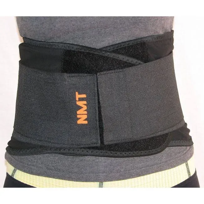 Back Brace by NMT ~ Lumbar Support Black Belt ~ Posture Corrector ~ Pain Relief from Arthritis, Sciatica, Scoliosis, Backache, Slipped Disc, Hernia, Spinal Stenosis ~ Injury Prevention ~ 4 Adjustable Sizes - \'M\' Fits Waist 28-34" (71-86cm)