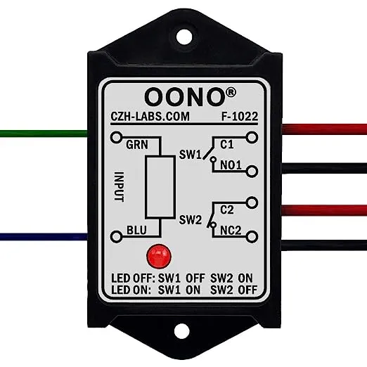 OONO DPST 1NO 1NC 8Amp Power Relay Module, AC/DC 24V Control Voltage