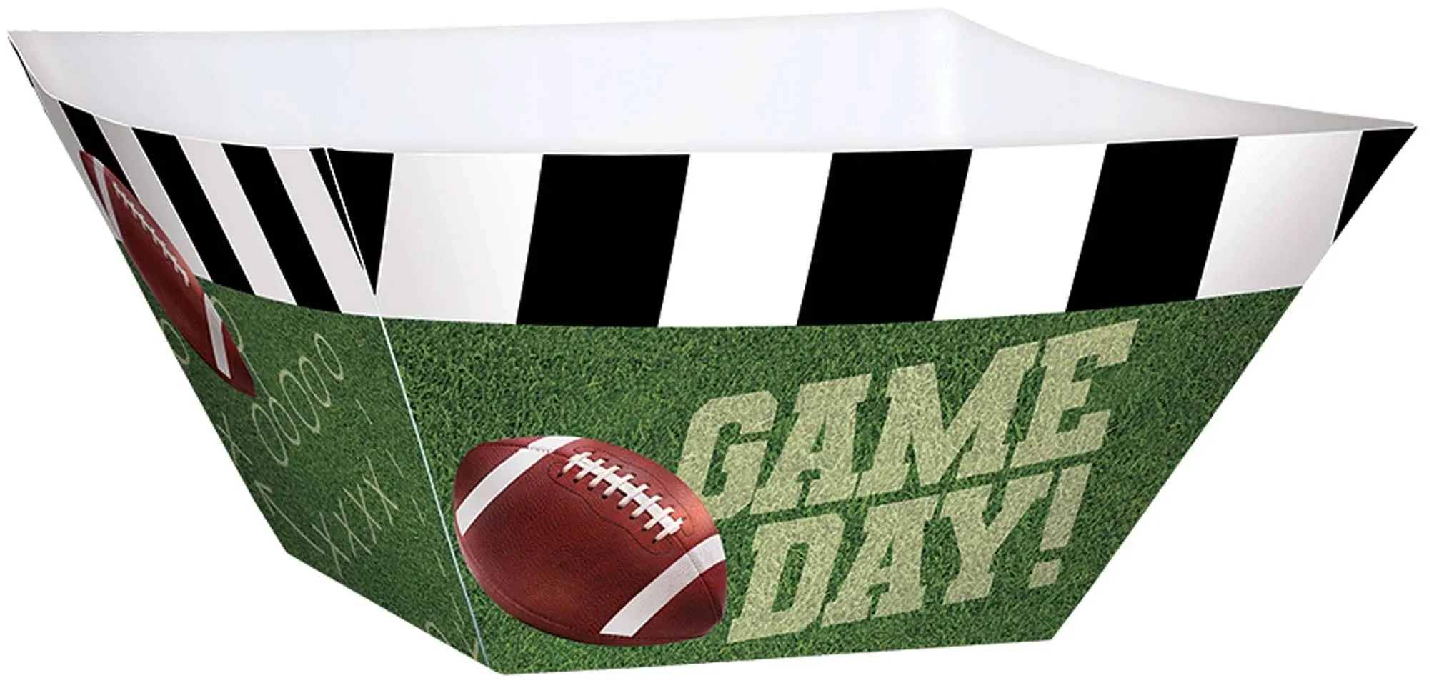 Go Fight Win Football Paper Snack Bowls, 9in, 3ct