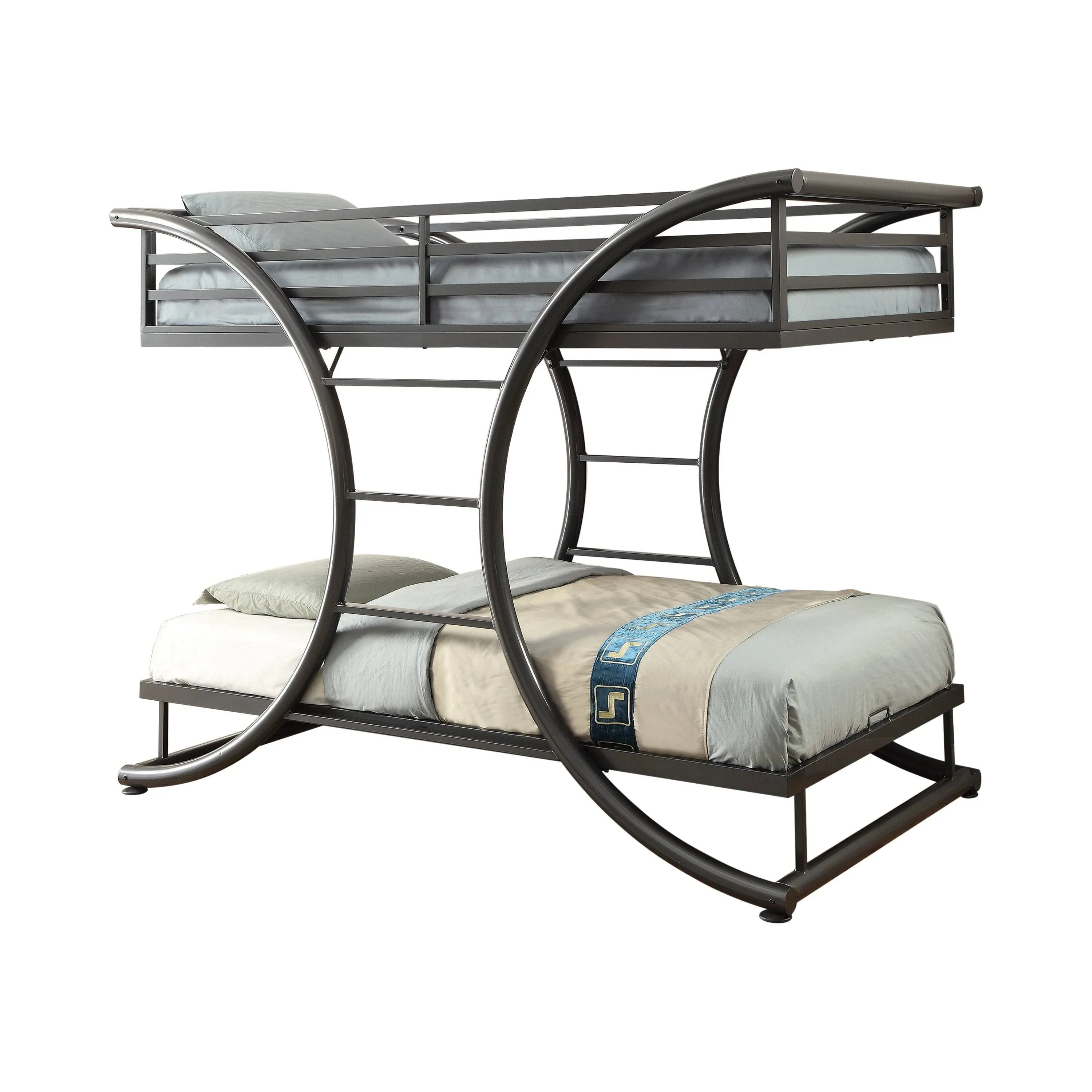 Coaster Stephan Full Over Full Bunk Bed Gunmetal