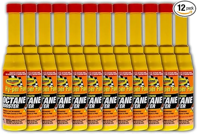 Rislone 4747-12PK Super Concentrated Octane Booster, Fluid oz, 12 Pack , Yellow, Size: 6oz