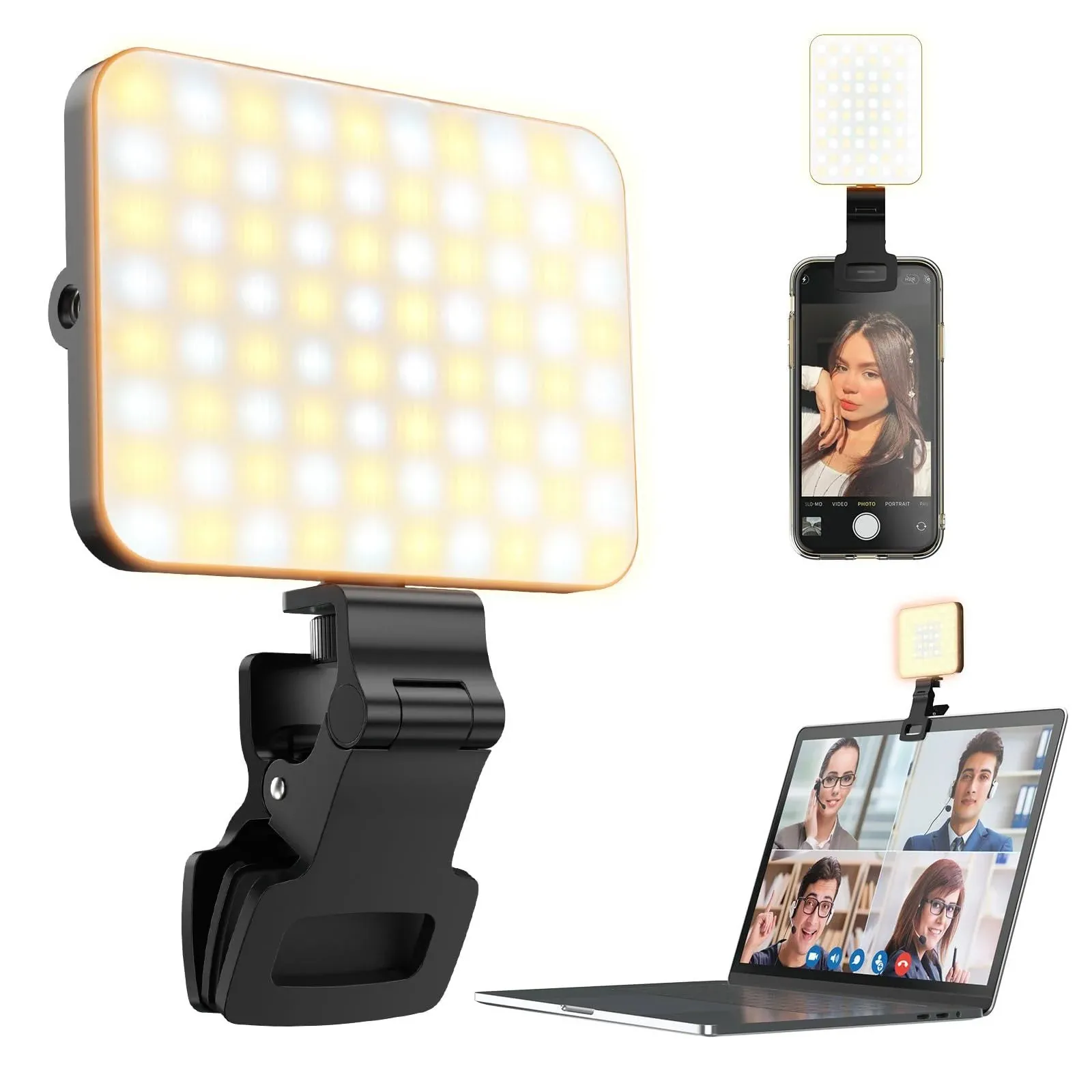 Selfie Light for Phone 80 LED Video Fill Light with Clip for iPhone Laptop 3