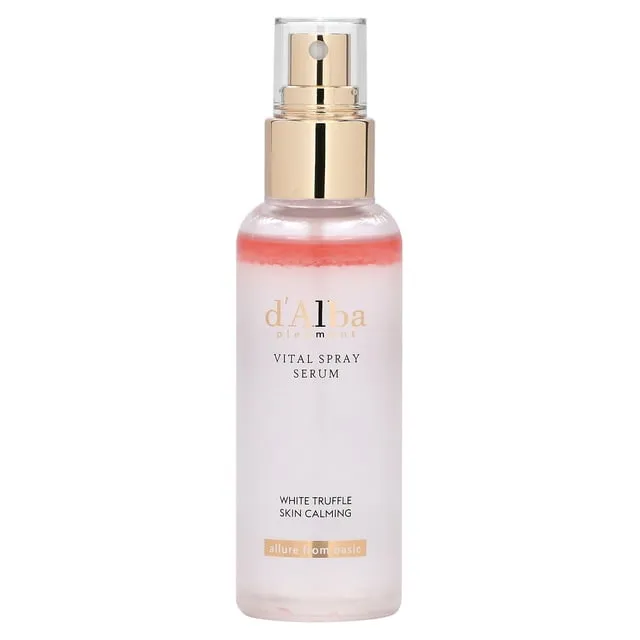 d'Alba Italian White Truffle Vital Spray Serum, vegane Hautpflege, beruhigender und feuchtigkeitsspendender Gesichtsnebel für rote und empfindliche Haut, Glow Serum, Tensid-frei, All-in-One,