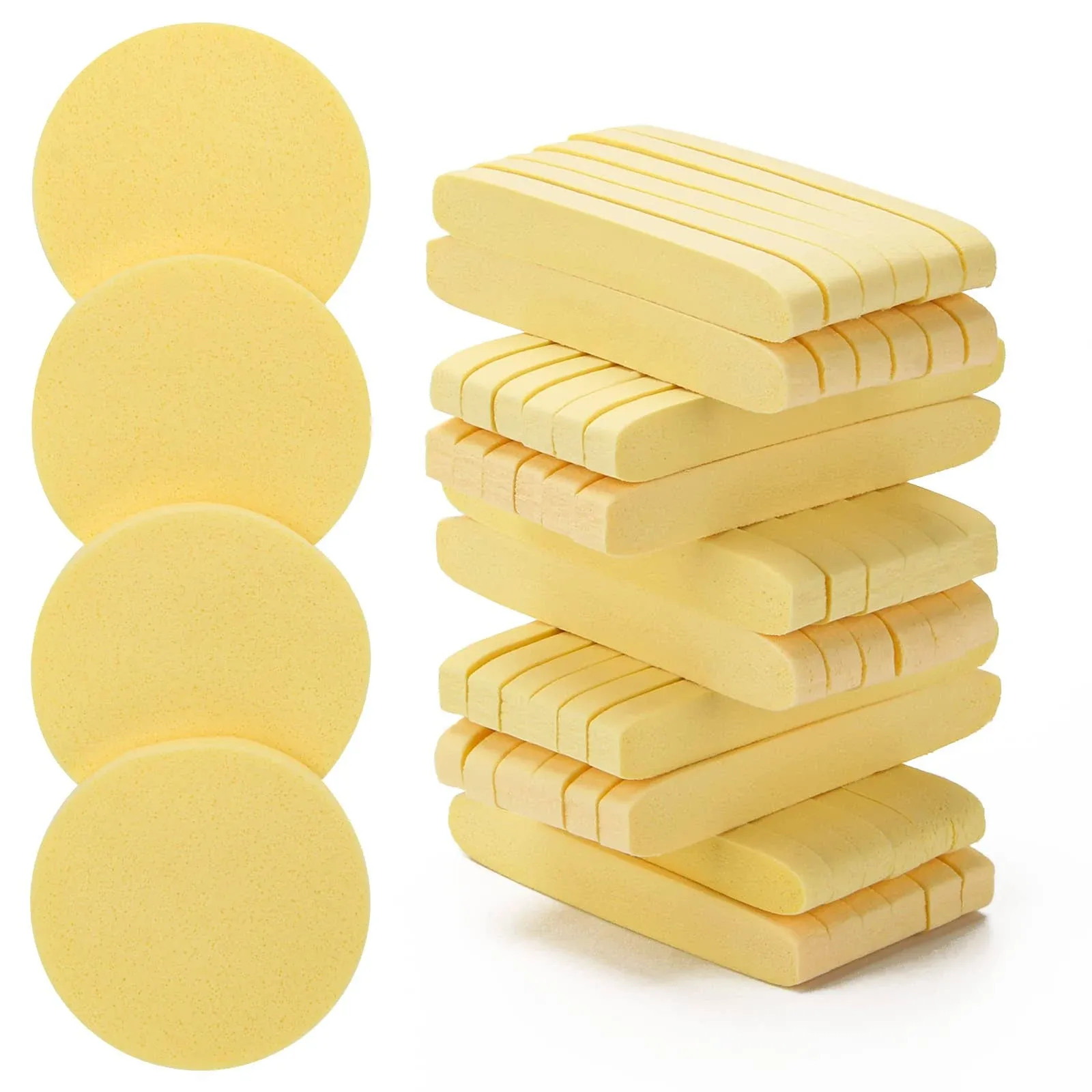 120 Pcs Facial Sponge Compressed, Luxiv Face Cleansing Sponge Estheticians ...