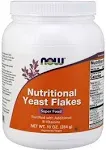 NOW Nutritional Yeast Flakes - 10 oz jar