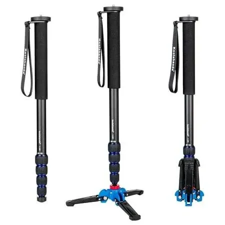 Koolehaoda Professional 65-inch Camera Aluminium Monopod with Folding Three Feet ...