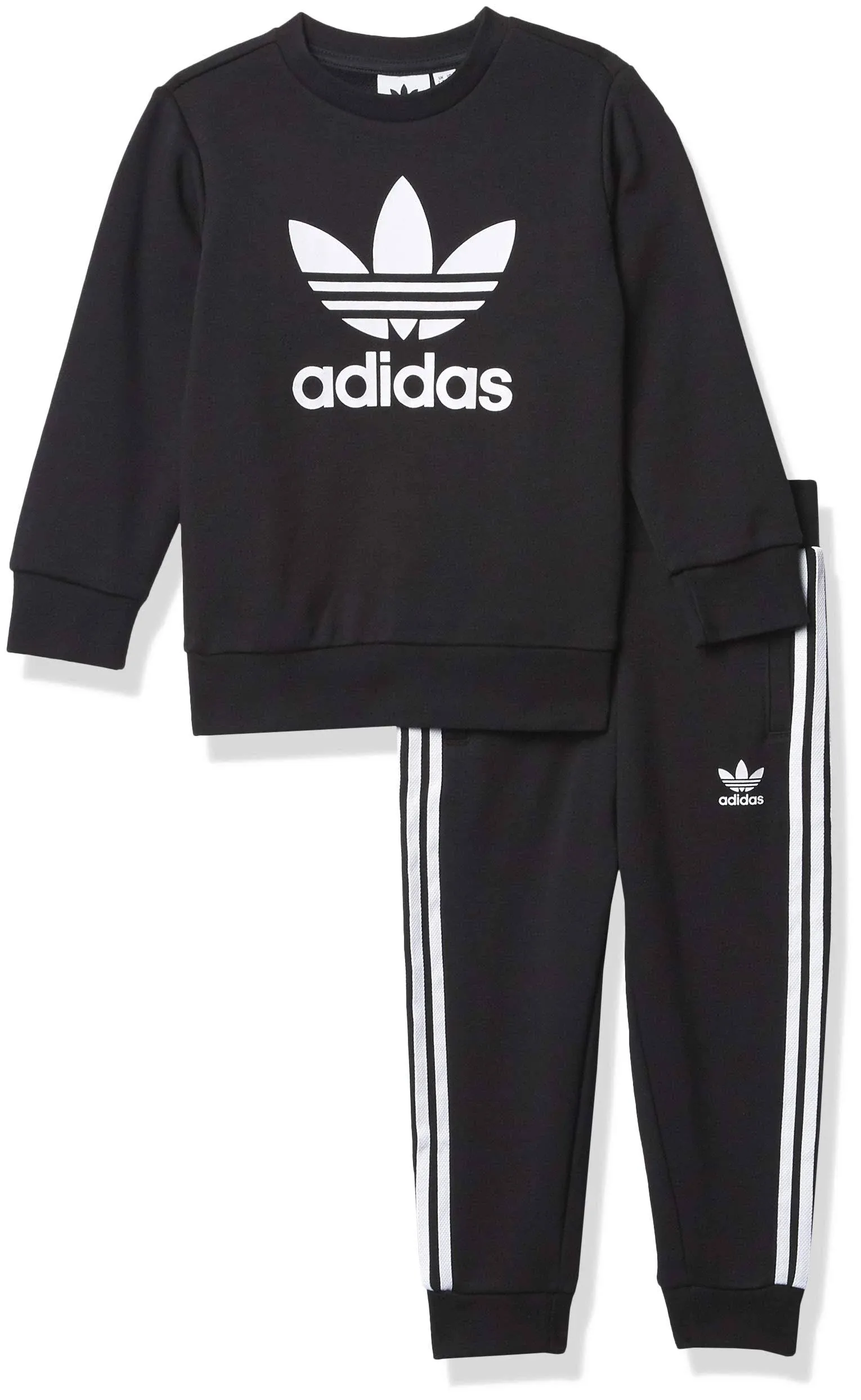 Adidas Crew Sweatshirt Set Black 3M Kids