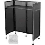 DJ FacadeTable DJ Booth 20x40x45 Inch Flat Top 20x40 Flat Table Top Black Scrim