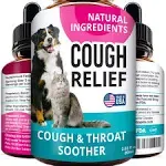 Kennel Cough Drops for Dogs and Cats - 2oz Pet Herbal Remedy - Throat Soother - Homeopathic Respiratory Support - Dry, Wet & Barky Pet Cough and Cat Asthma, Sinus Congestion Treatment - Made in USA