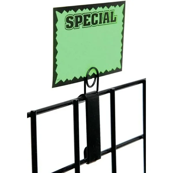 Retail Resource 11191 Grid Wall Sign Holder, Black