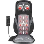 Snailax Back Massager with App Control, Memory Foam Massage Chair Pad with 10 Motors and 2 Levels Massage Seat Cushion