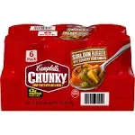 Campbell's Chunky Soup, Sirloin Burger with Country Vegetables, 6 Pack - 6 pack, 18.8 oz cans