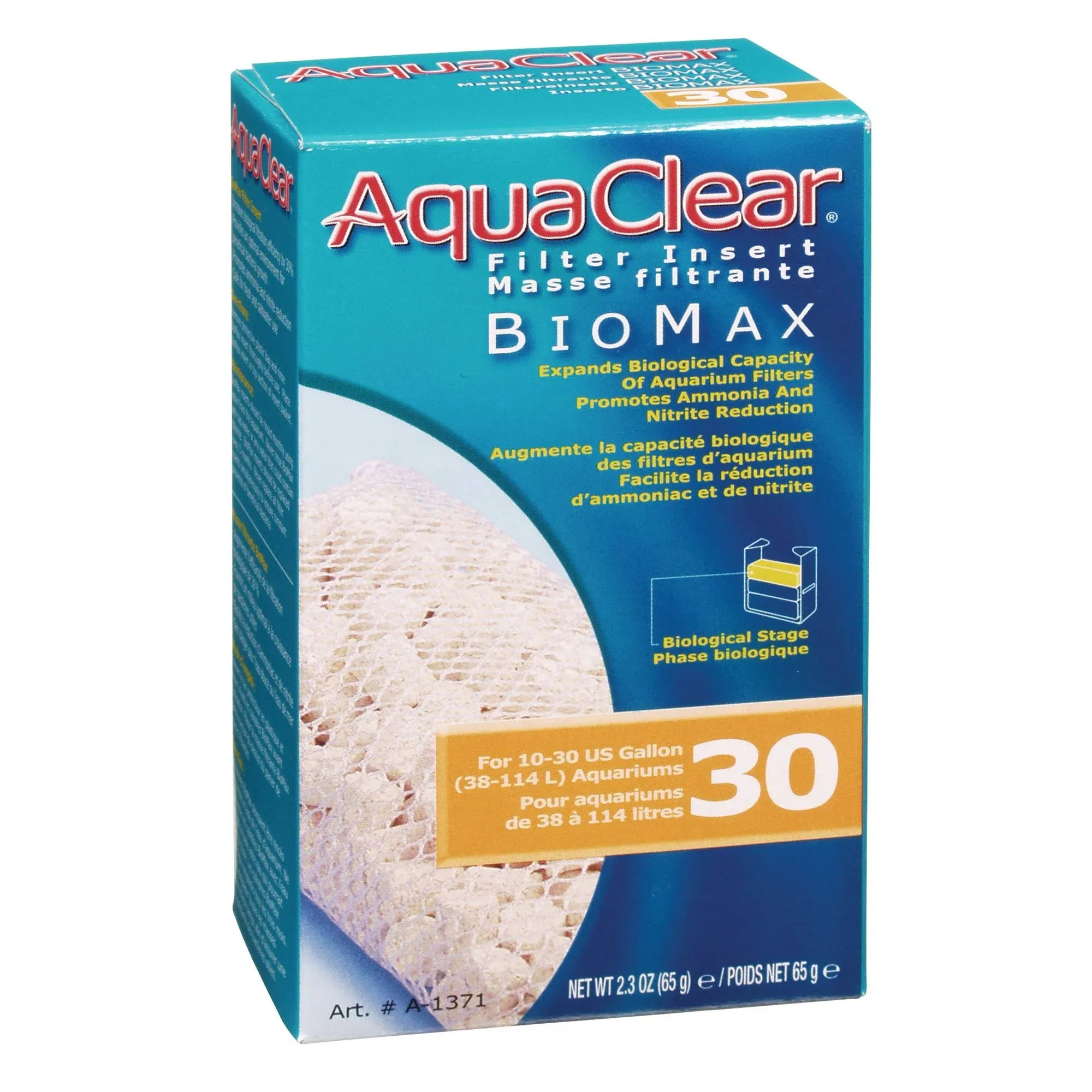 AquaClear 110-Gallon Filter insert masse filtrante BioMax , White, A1374