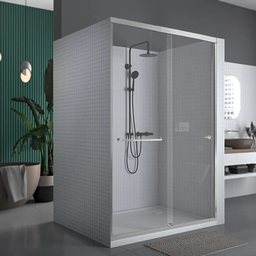 Sorrento Economy Semi Frameless Double Sliding Shower Door 44"-48" Width 70⅜ ...