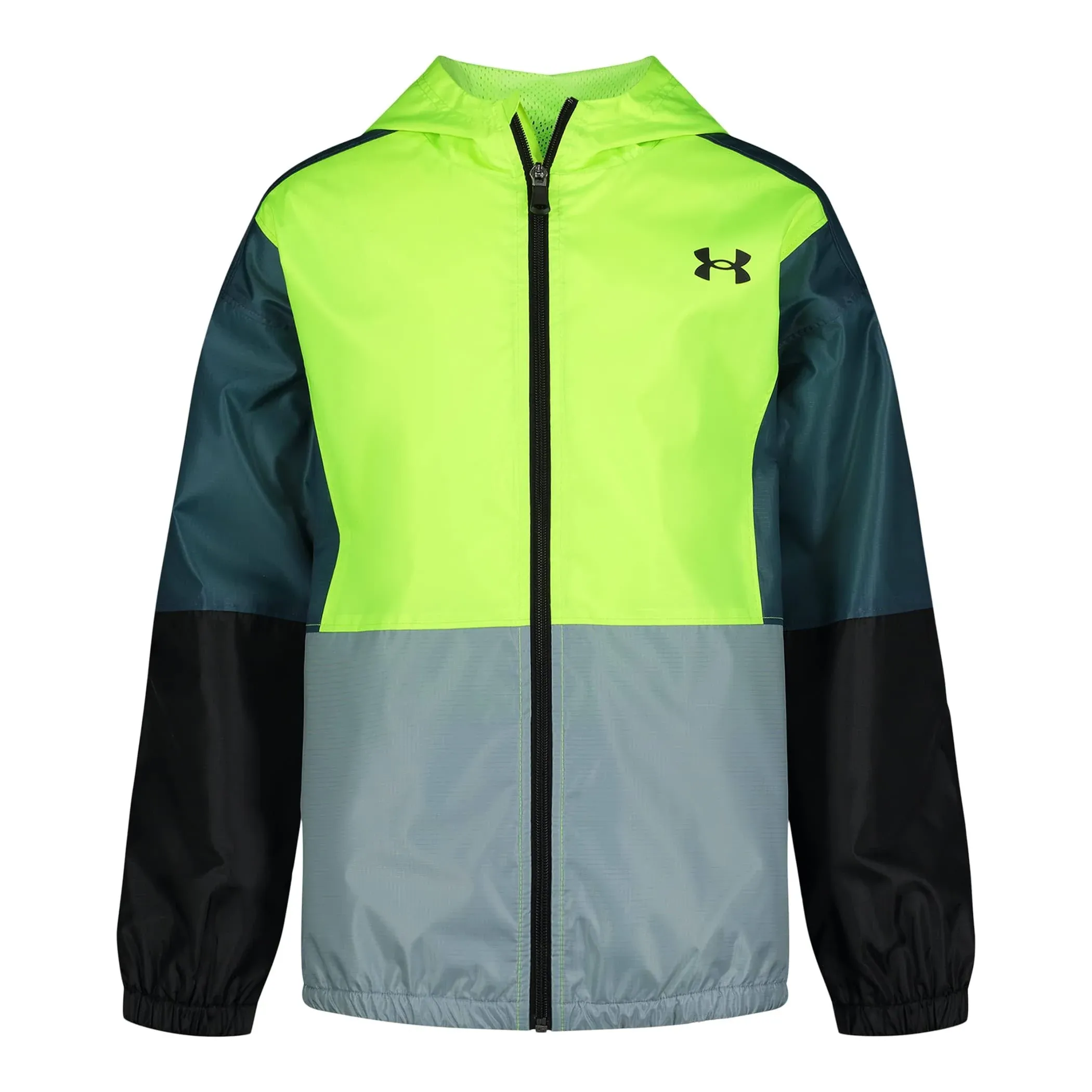 Under Armour Boys' Wintuck Colorblock Windbreaker - Green, YMD