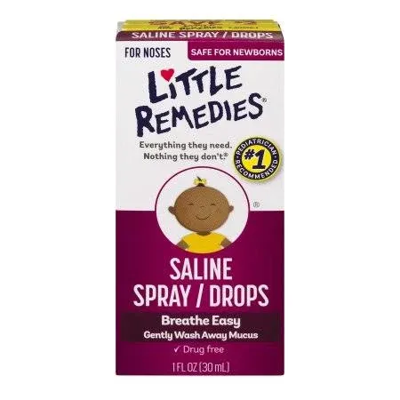 Little Remedies Saline Spray Drops for Noses 1 oz - All Children - EXP: 10/24