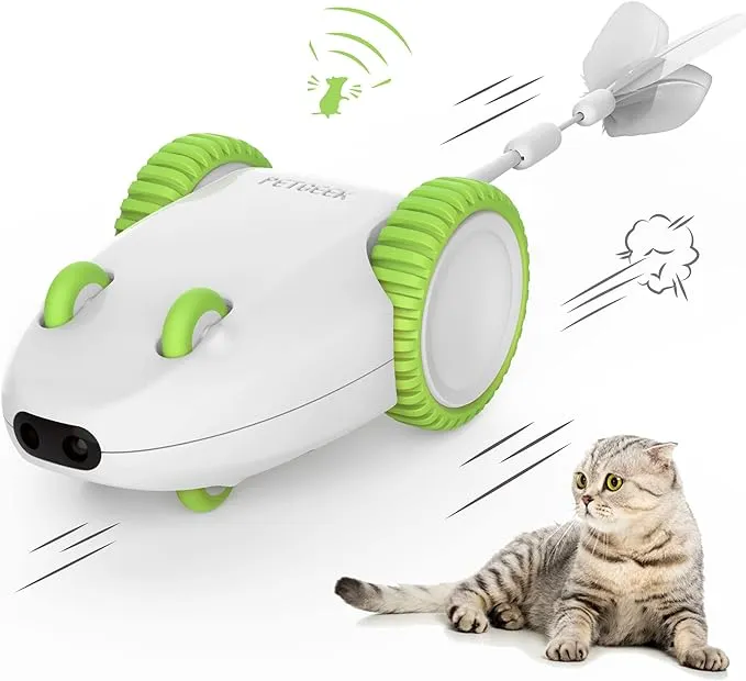 PETGEEK Automatic Cat Toys, Smart Interactive Cat Toy, Rechargeable Electronic ...