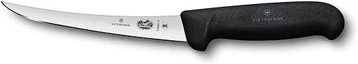 Victorinox 6 Inch Curved Fibrox Pro Boning Knife with Semi-stiff Blade