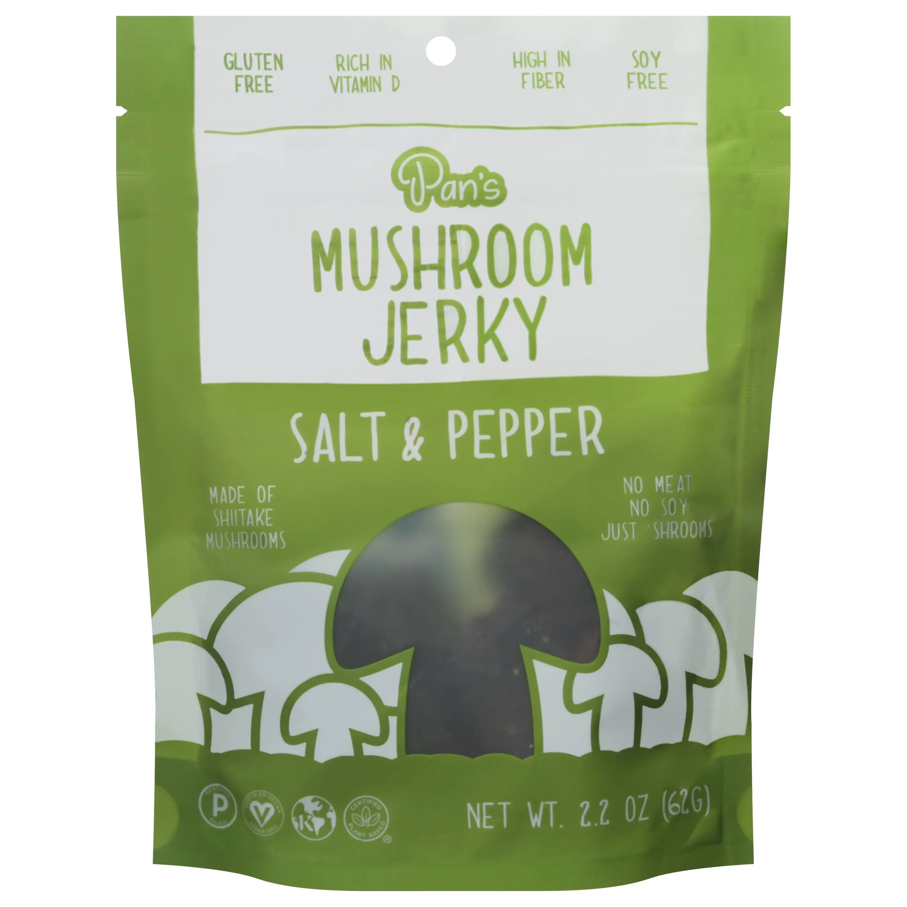 Pan's Mushroom Jerky Salt & Pepper 2.2 oz