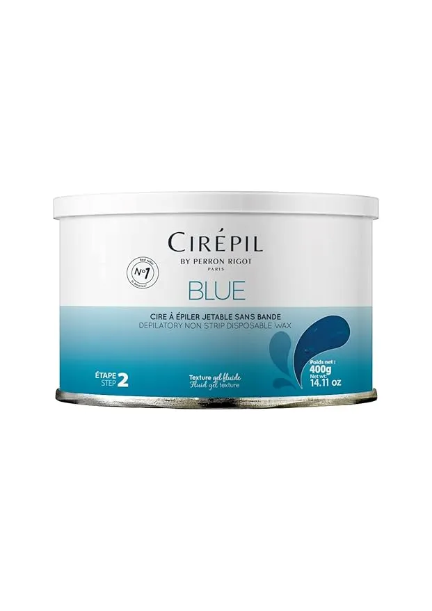 Cirepil by Perron Rigot, Blue Wax, Depilatory Non-Strip, Step 2, 14.11 Ounce Tin