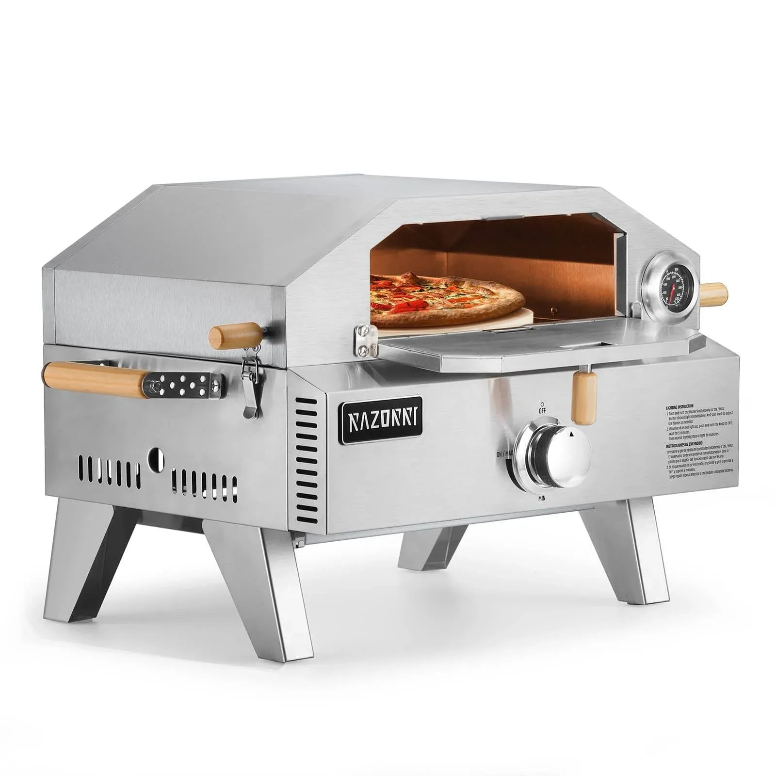 Stainless Steel Outdoor Pizza Oven: Razorri Gas