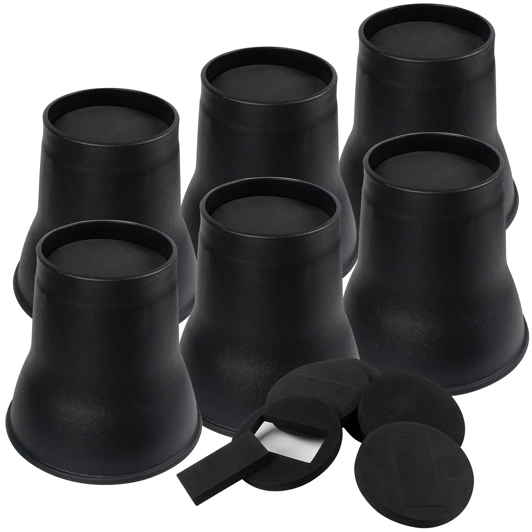 Bed Risers 6 Inch Heavy Duty 6 Pack Furniture Risers With Caster Pads Supports U