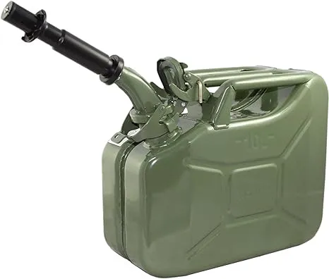 Wavian USA Authentic NATO Jerry Can and Spout System - Rust-Proof, EPA & CARB Compliant, 10 Litre, Green, Wavian 2.65 Gallon Gas Cans for Gasoline