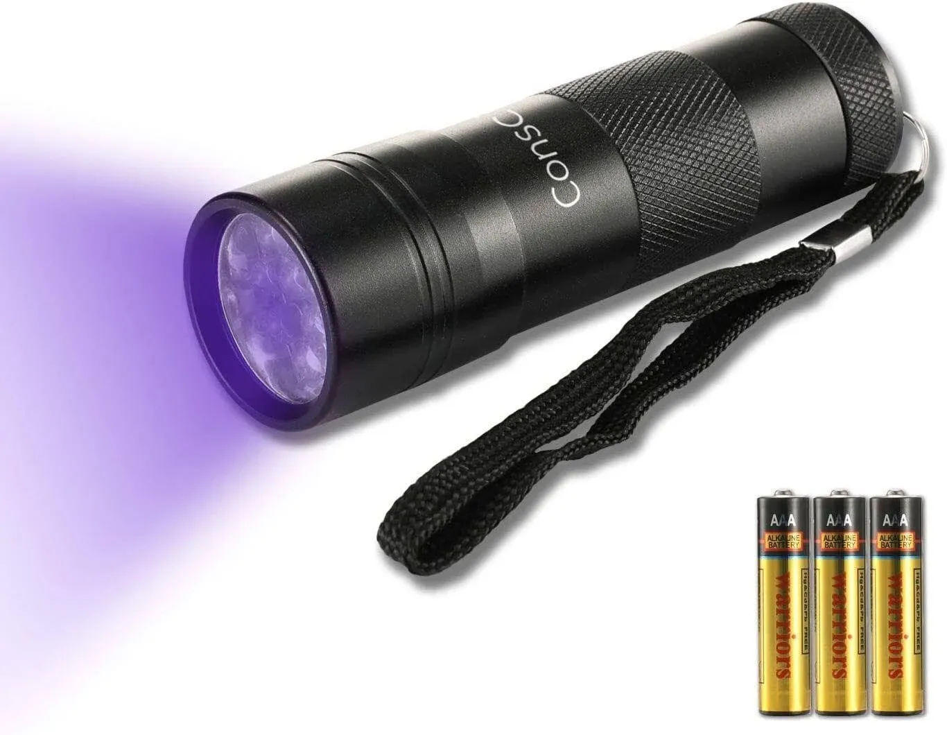 UV Flashlight Black Light, Consciot 12 LED 395Nm Ultraviolet Blacklight, Portabl