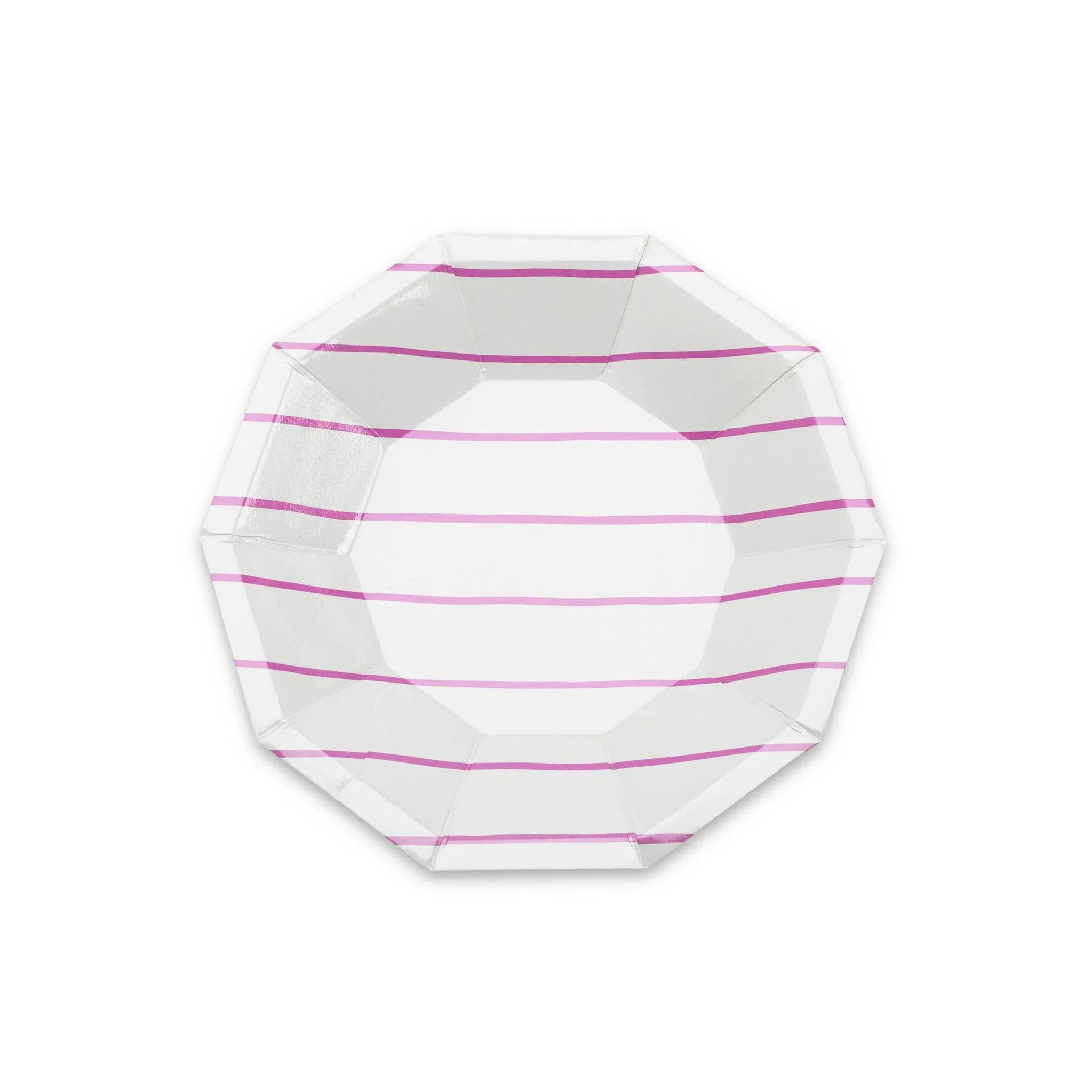 Frenchie Stripe Small Plates: Cerise