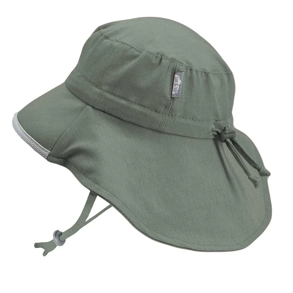 Army Green Aqua Dry Adventure Sun Hat | Jan & Jul 6-24 Months