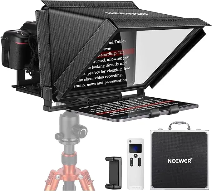 Teleprompter De Aluminio Neewer X12 Con Control Remoto Rt-11