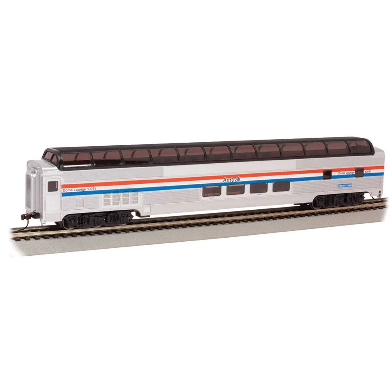 Bachmann 13004 AMTRAK Phase III #10031 "Ocean View" - 85\' BUDD Full Dome (HO), HO Scale