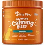 Zesty Paws Calming Chews for Dogs - Composure & Relaxation for Everyday Stress & Separation - with Ashwagandha, Organic Chamomile, L-Theanine & L-Tryptophan – Turkey Melatonin - 90 Count