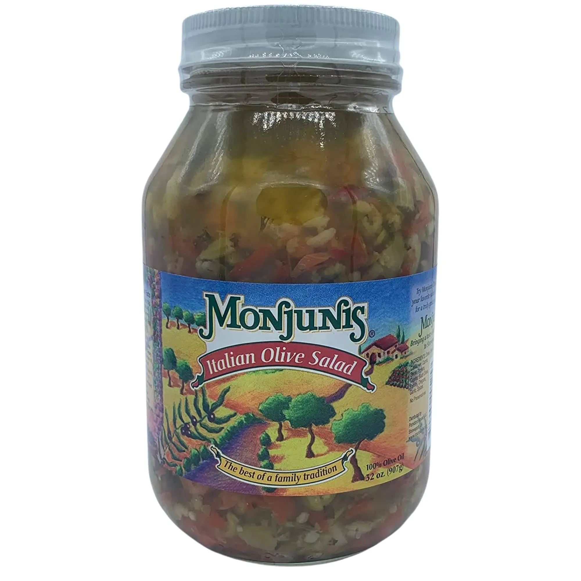 Monjunis Italian Muffuletta Olive Salad 32oz Jar