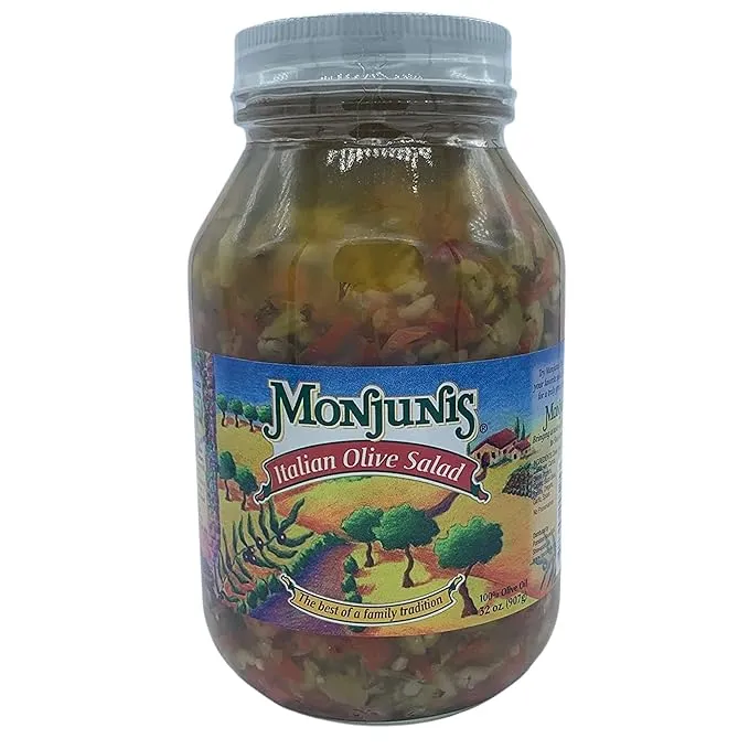 Monjunis Italian Muffuletta Olive Salad 32oz Jar