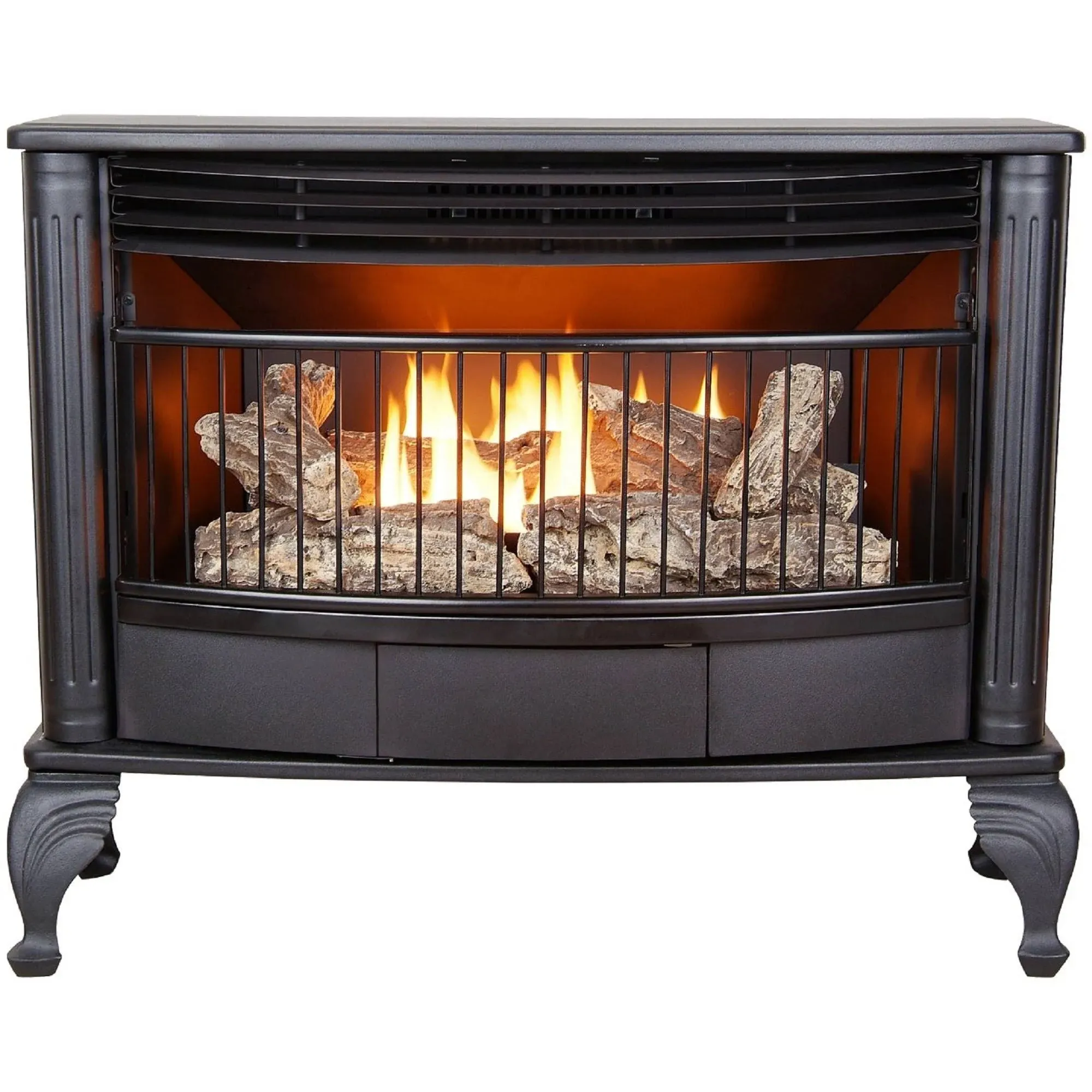 ProCom Ventless Dual Fuel Gas Stove, 25,000 BTU, Remote, Black - Contemporary - Freestanding Stoves - by Procom | Houzz