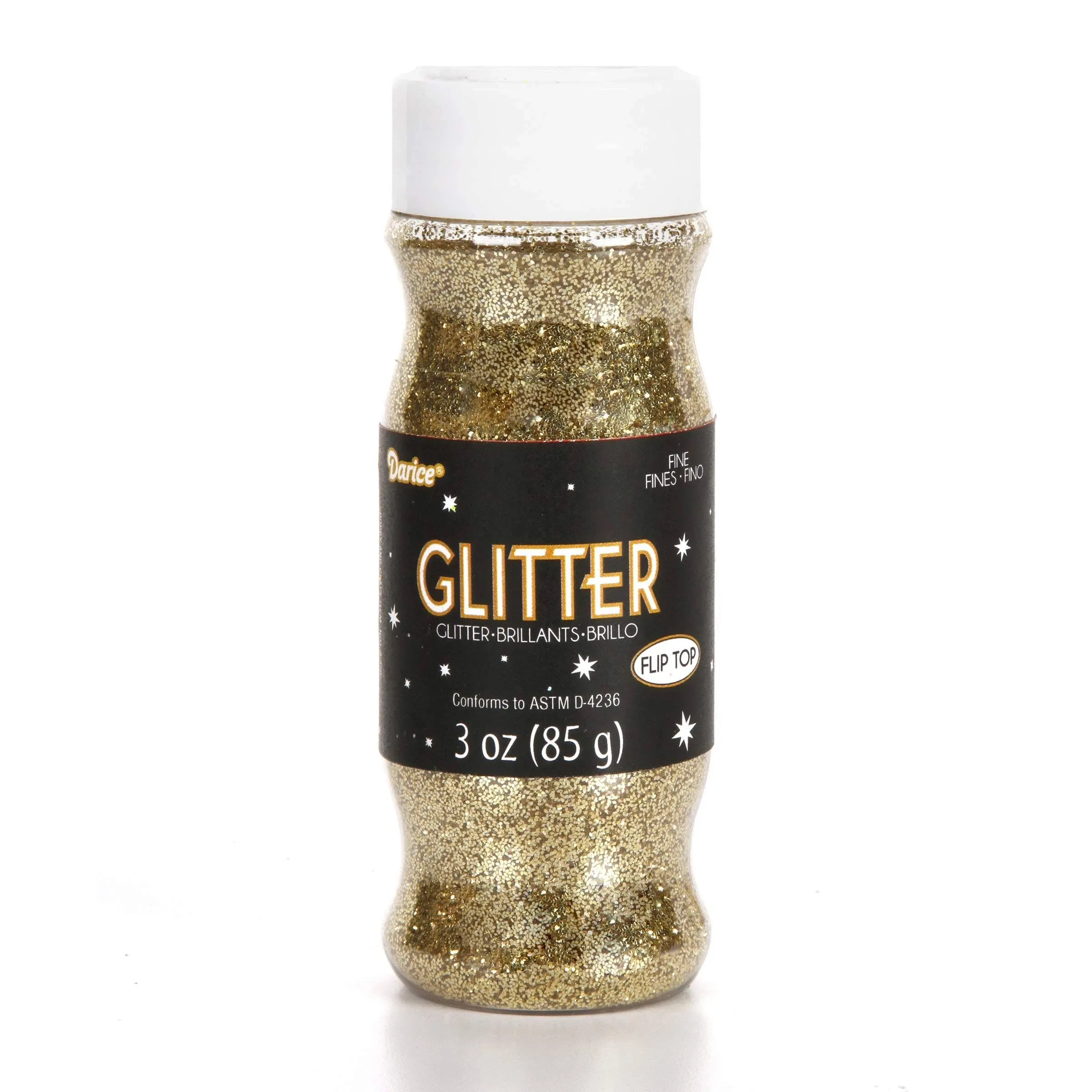 Darice 3 Ounce, Fine Glitter in a Jar, Gold