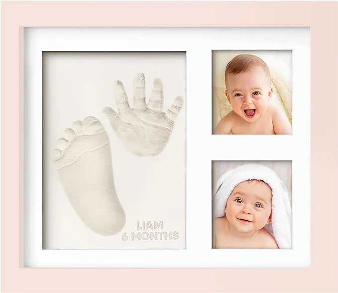 KeaBabies Baby Handprint & Footprint Keepsake Solo Frame