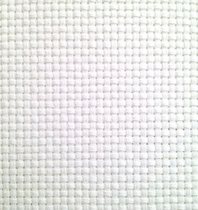 19" x 28" 11CT Counted Cotton Aida Cloth Cross Stitch Fabric (White)