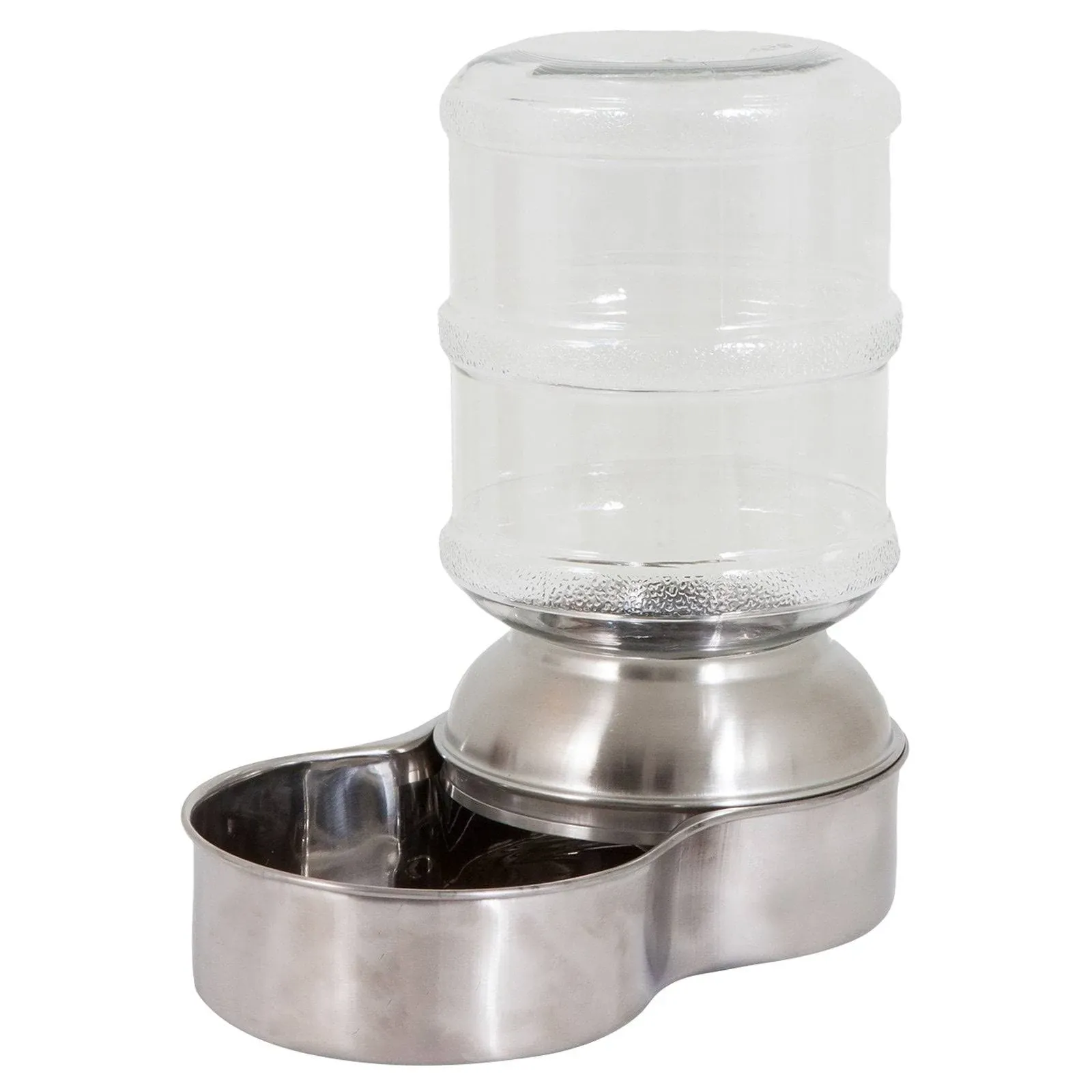 Petmate Replendish Stainless Steel Waterer for dog cat 1 Gallon