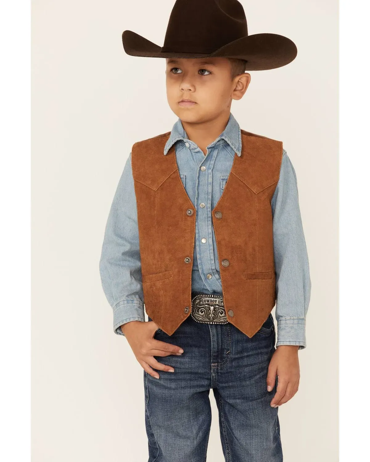 Scully Kids' Boar Suede Vest