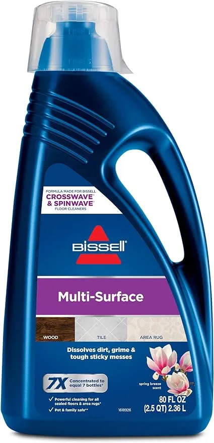 BISSELL Multi-Surface Floor Cleaning Formula for CrossWave & SpinWave Series - 80 oz.