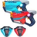 Laser Tag Set of 2, Lazer Tag Game with LED Score Display Vests for Kids,Teen...