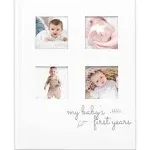 KeaBabies Baby First 5 Years Memory Book Journal, Alpine White