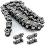 PGN #60 Roller Chain - 10 Feet + 2 Free Connecting Links - Carbon Steel Chain - 159 Links