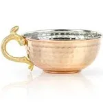 Jairestone Copper Shaving Bowl and Cup - Turkish Hand Hammered Shaving Bowl ...